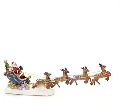 Konstsmide wintertfair poly santa slee b35cm op batterijen - afbeelding 1