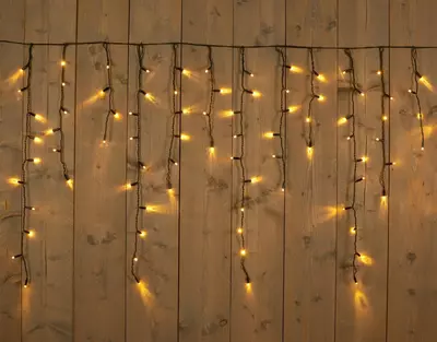 Koppelbare Kerstverlichting LED Connect de luxe ijspegel 200 lampjes, 30 strengen warm wit 400x100 cm - afbeelding 1