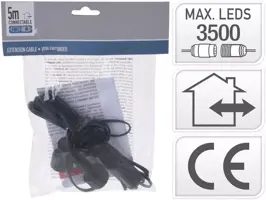 Koppelbare kerstverlichting verlengsnoer 500 cm (5m) - afbeelding 1