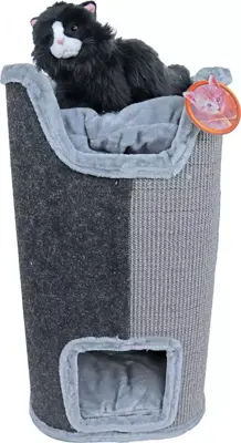 Krab-/klimmeubel 2 gaats 75 cm, grijs/zwart. - afbeelding 2