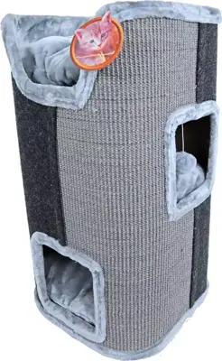 Krab-/klimmeubel 2 gaats 75 cm, grijs/zwart. - afbeelding 1