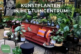 Kunst hangplant blad 100cm groen - afbeelding 2