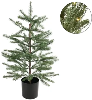 kunstkerstboom met LED op batterij 60cm - afbeelding 1