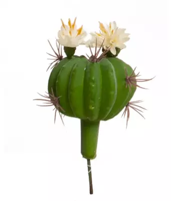 Kunstplant cactus met bloem 5cm groen (excl. pot) - afbeelding 2