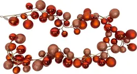 Kunststof guirlande kerstbal 6x180cm rood kopen?