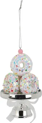 Kunststof kerst ornament donuts 12cm multi 