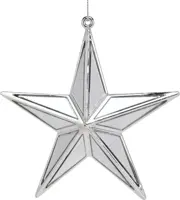 Kunststof kerst ornament ster spiegel 12cm zilver kopen?