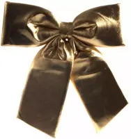 Kunststof kerst ornament strik 43cm goud