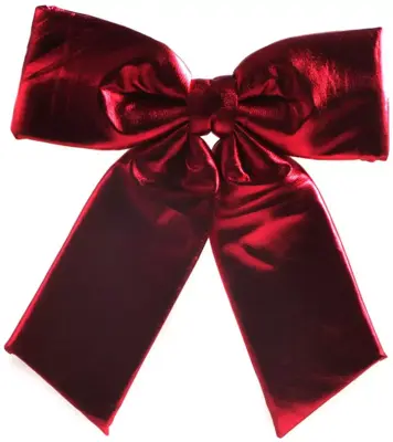 Kunststof kerst ornament strik 43cm rood