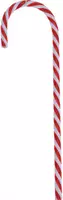 Kunststof kerst ornament zuurstok 30cm rood, wit 