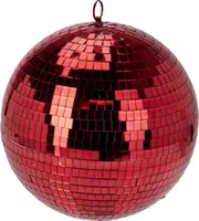Kunststof kerstbal discobal 25cm rood kopen?