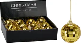 Kunststof kerstbal discobal 6cm goud kopen?