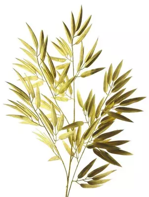 Kunsttak bamboe 98cm goud - afbeelding 1