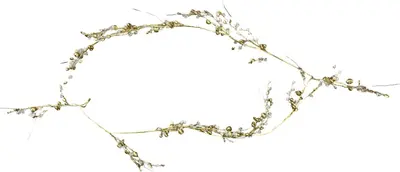 Kunsttak bes 150cm wit, goud - afbeelding 1