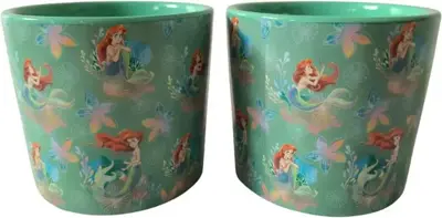Kurt S. Adler bloempot disney ariel keramiek 8.5x7.5cm blauw