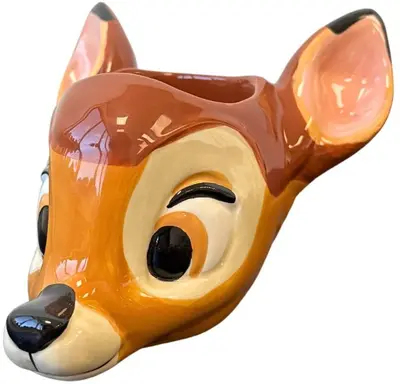 Kurt S. Adler bloempot disney bambi keramiek 13x13x9cm bruin