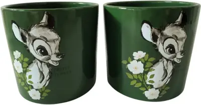 Kurt S. Adler bloempot disney bambi keramiek 14.5x14cm groen