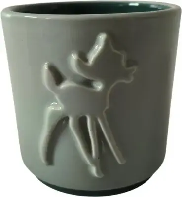 Kurt S. Adler bloempot disney bambi keramiek 8.5x11cm groen - afbeelding 1
