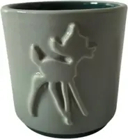 Kurt S. Adler bloempot disney bambi keramiek 8.5x11cm groen - afbeelding 1