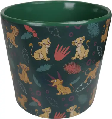 Kurt S. Adler bloempot disney lion king keramiek 12x11cm groen