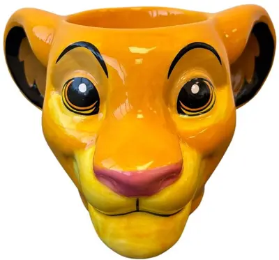 Kurt S. Adler bloempot disney lion king keramiek 13x14x9cm geel