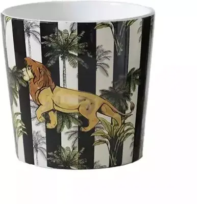 Kurt S. Adler bloempot disney lion king keramiek 14.5x14cm wit, zwart