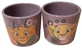 Kurt S. Adler bloempot disney lion king keramiek 8.5x7.5cm bruin