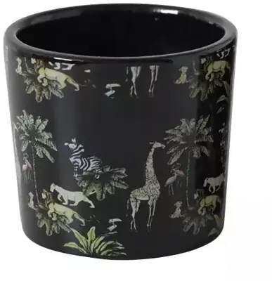 Kurt S. Adler bloempot disney lion king keramiek 8.5x7.5cm zwart