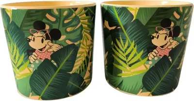 Kurt S. Adler bloempot disney mickey keramiek 12x11cm groen