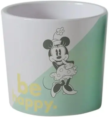 Kurt S. Adler bloempot disney minnie mouse keramiek 12x11cm wit, groen