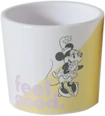 Kurt S. Adler bloempot disney minnie mouse keramiek 8.5x7.5cm wit, geel