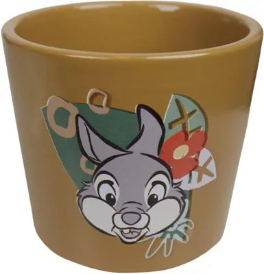 Kurt S. Adler bloempot disney stampertje keramiek 8.5x7.5cm bruin