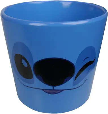 Kurt S. Adler bloempot disney stitch keramiek 12x11cm blauw