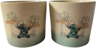 Kurt S. Adler bloempot disney stitch keramiek 8.5x7.5cm beige