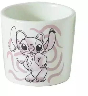 Kurt S. Adler bloempot disney stitch keramiek 8.5x7.5cm groen