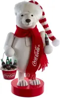 Kurt S. Adler Coca-Cola ijsbeer notenkraker met emmer 35cm rood, wit - afbeelding 1