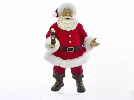 Kurt S. Adler coca-cola kerstman flesje led 26cm rood, wit - afbeelding 1
