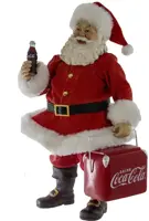 Kurt S. Adler Coca-Cola kerstman met koelbox 26cm rood, wit - afbeelding 1