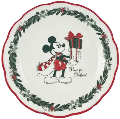Kurt S. Adler dinerbord keramiek disney mickey mouse 26.5x2.5cm   - afbeelding 1