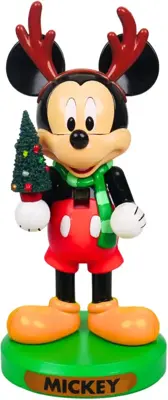 Kurt S. Adler Disney notenkraker Mickey Mouse met gewei 15cm multi - afbeelding 1