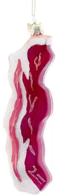 Kurt S. Adler glazen kerstbal bacon 15cm roze - afbeelding 1