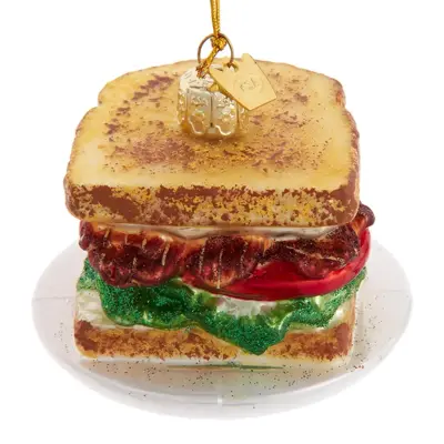 Kurt S. Adler glazen kerstbal blt sandwich 12.5cm multi - afbeelding 1