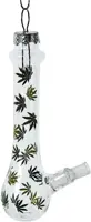 Kurt S. Adler glazen kerstbal bong 12cm transparant, groen - afbeelding 1