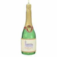 Kurt S. Adler glazen kerstbal champagnefles 15cm multi  kopen?