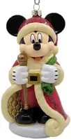 Kurt S. Adler glazen kerstbal Disney Mickey Mouse kerstman 18cm multi - afbeelding 1