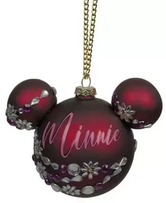 Kurt S. Adler glazen kerstbal Disney Minnie Mouse hoofd 9cm multi - afbeelding 1