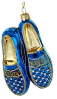 Kurt S. Adler glazen kerstbal elvis presley schoen 13cm blauw  - afbeelding 1