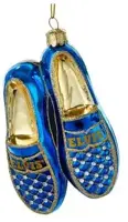 Kurt S. Adler glazen kerstbal Elvis Presley schoen 13cm blauw - afbeelding 1
