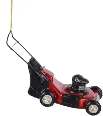 Kurt S. Adler glazen kerstbal grasmaaier 13cm rood - afbeelding 1