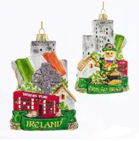 Kurt S. Adler glazen kerstbal ierland 13cm multi - afbeelding 1
